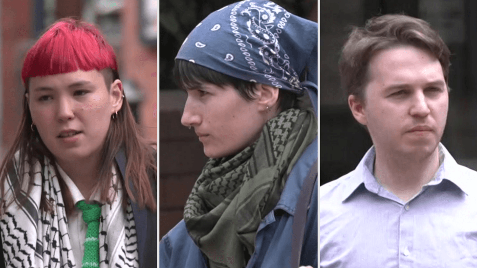Stafford Factory Protest: Four Arrested Over Israel Links — Stafford news photo (BBC Stoke & Staffordshire)
